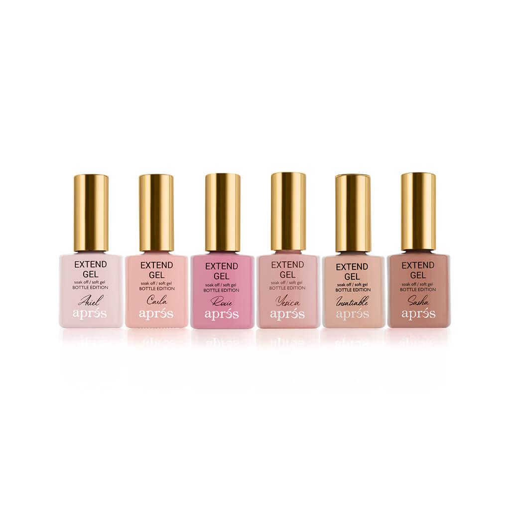 Apres Color Extend Gel Cover Collection (6 Color Bottle Edition 0.5 Each)