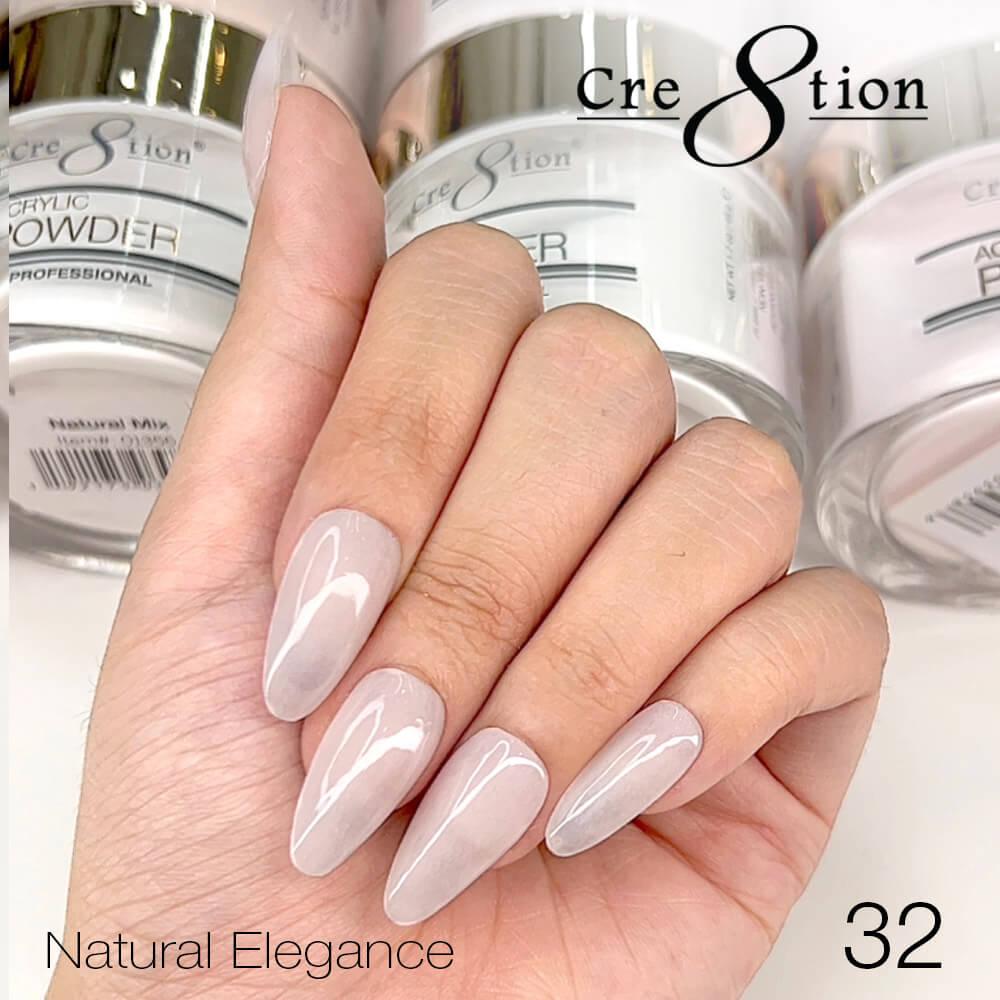 Cre8tion Acrylic Powder 4 Oz - Natural Elegance #32