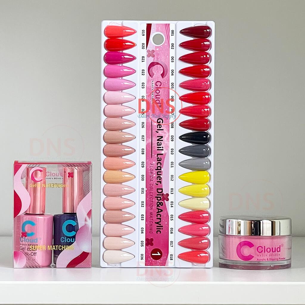 Chisel Cloud Trio Gel + Lacquer + Dip Powder (Set 36 Colors #001 --> #036)