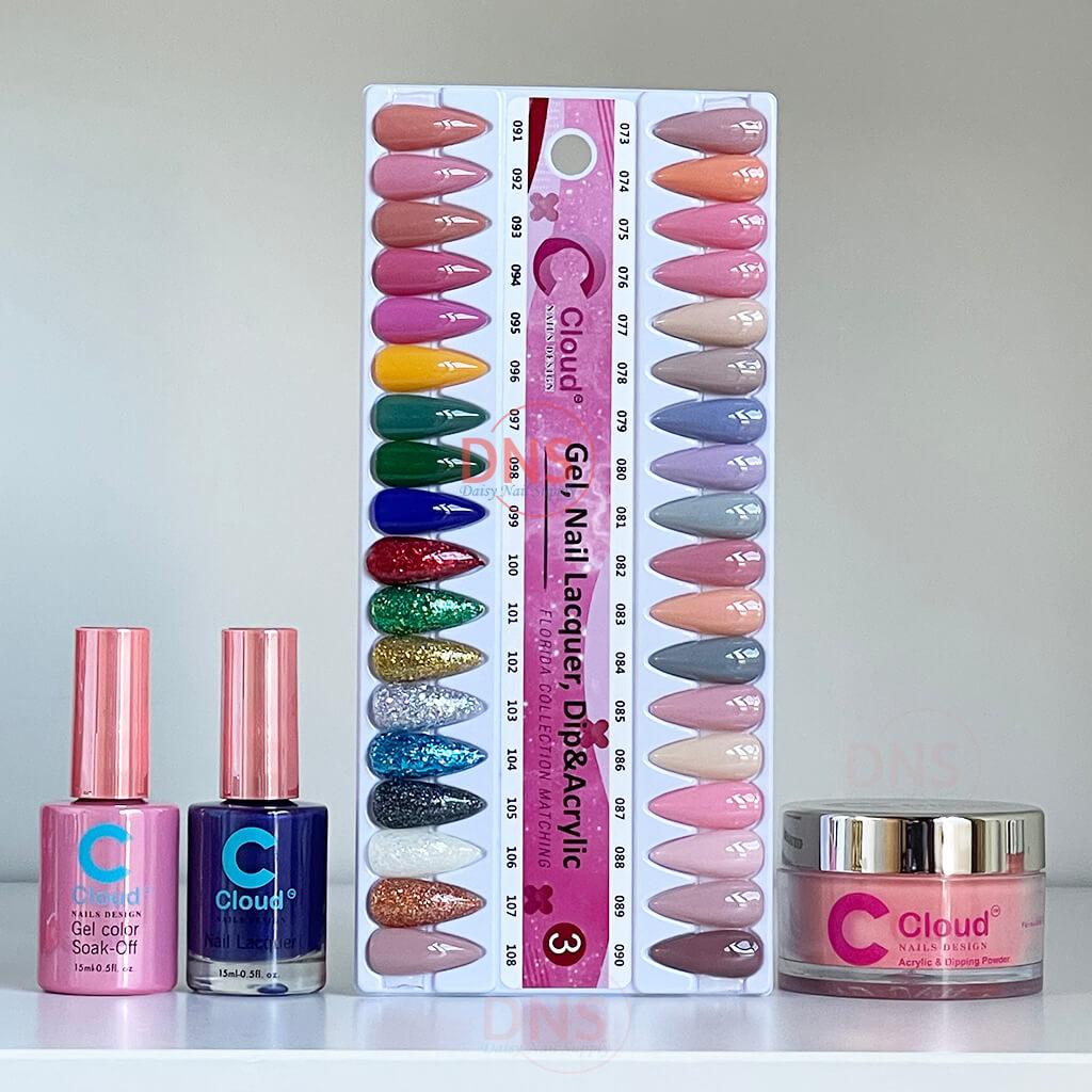Chisel Cloud Trio Gel + Lacquer + Dip Powder (Set 36 Colors #073 --> #108)
