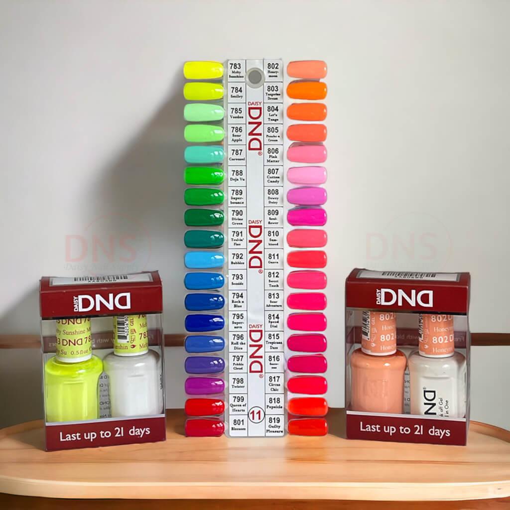 DND DUO Gel & Matching Nail Lacquer (36 sets + Free Color Chart Board #11)
