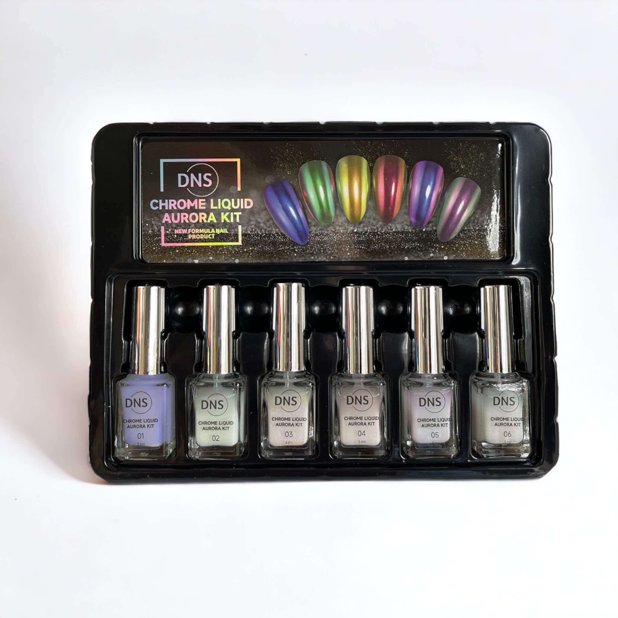 DNS Nail Chome Liquid Aurora Kit