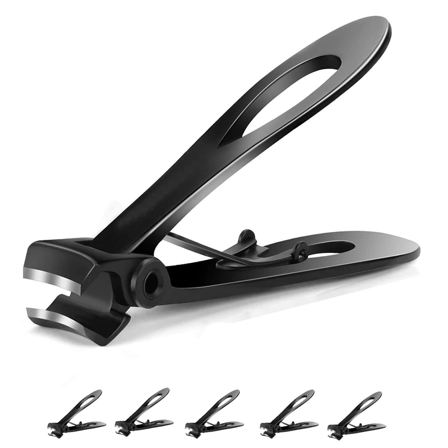 DNS Stainless Steel Nail Clipper - Black Curve Blade #79001 (Pack of 6)