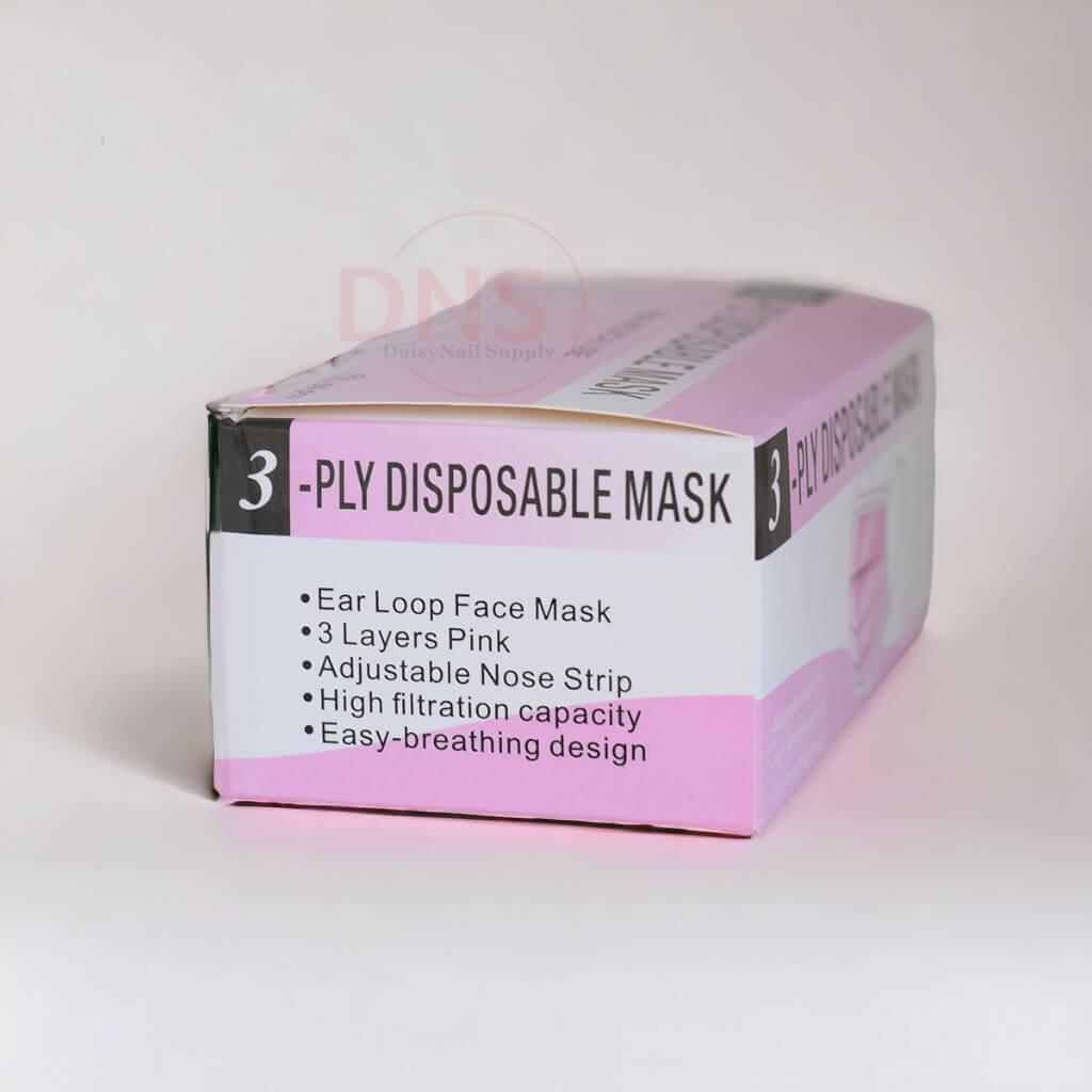 3 Layers Disposable Face Mask - Pink