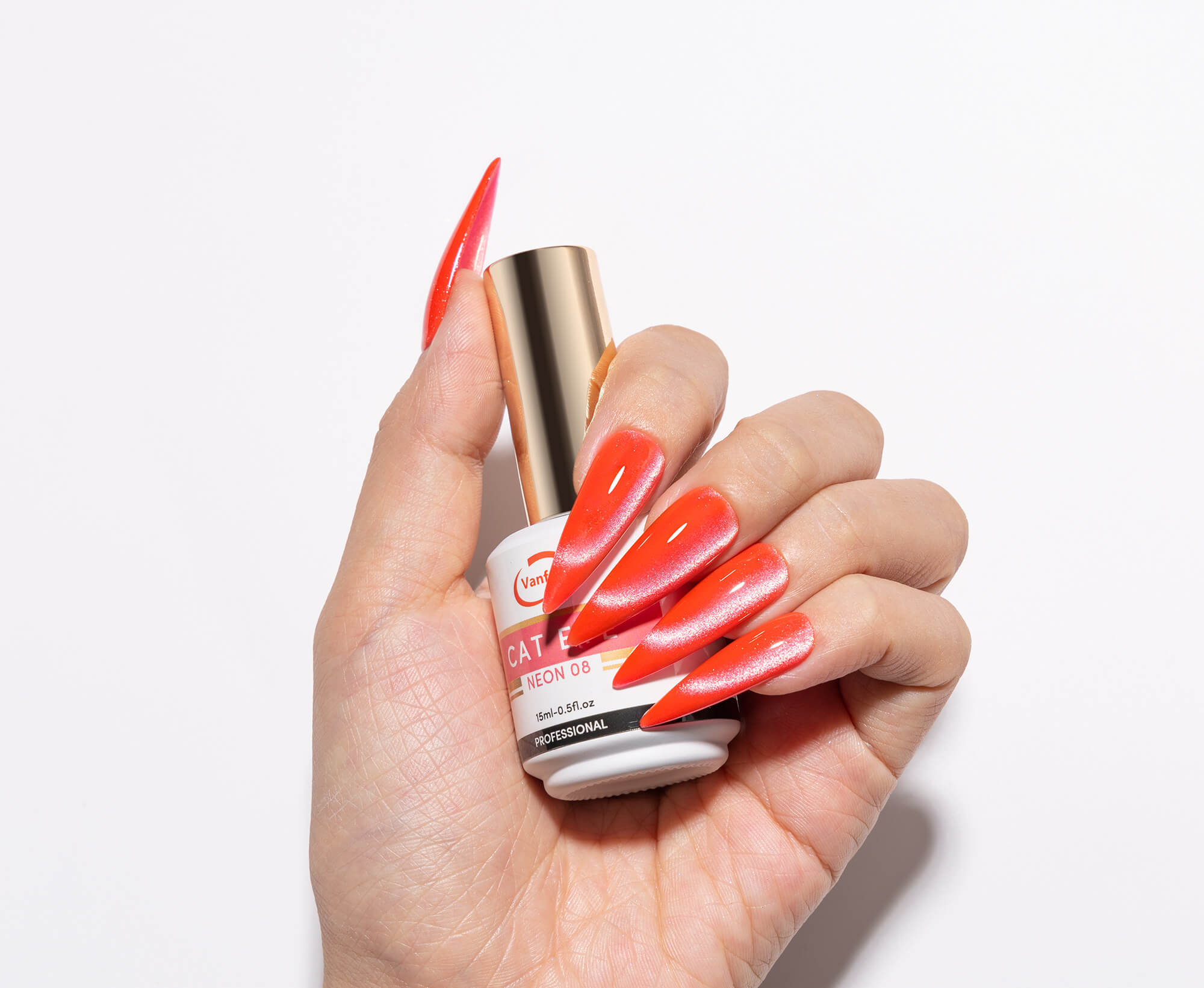 Vanfa Soak off Gel Nail Polish Cat Eye 0.5 Oz Neon Collection *Pick your colors*