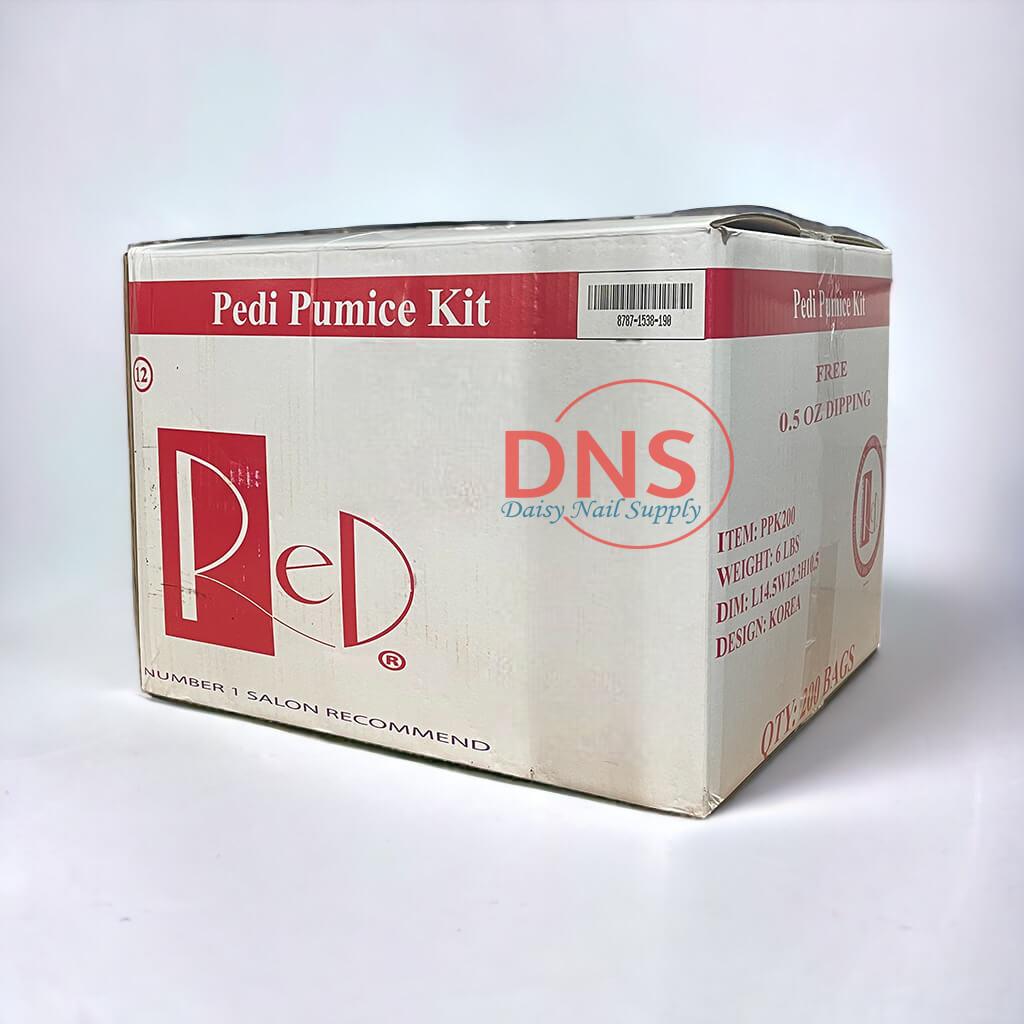Red Disposable Pedi Pumice Kit #PPK200 (1 Case 200 Sets)