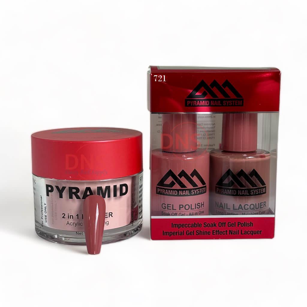 Pyramid Trio Gel + Lacquer + Dip Powder # 721