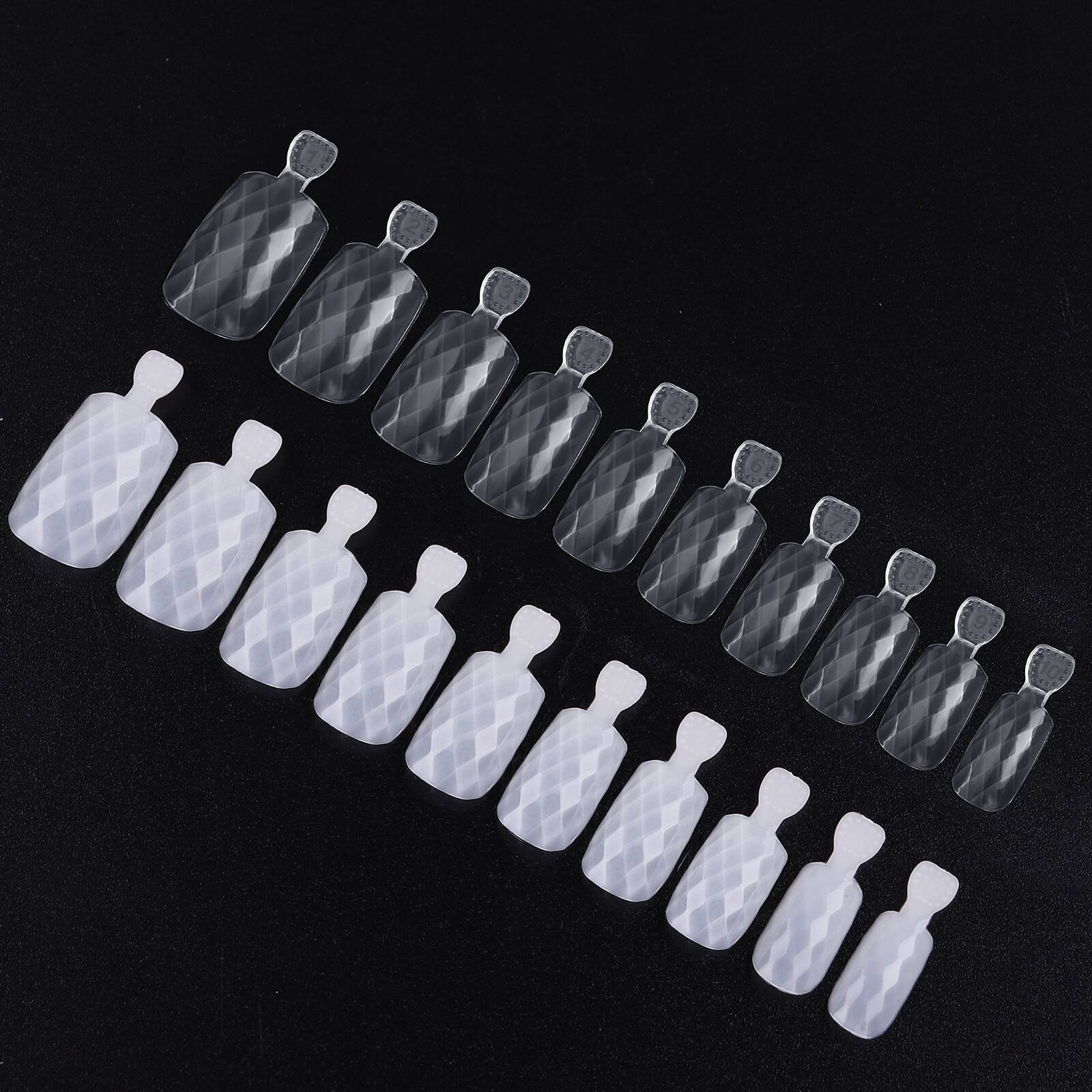 Diamond Clear Nail Tip (50 Tips/Bag - 10 sizes 0 - 9 total 500 Tips)