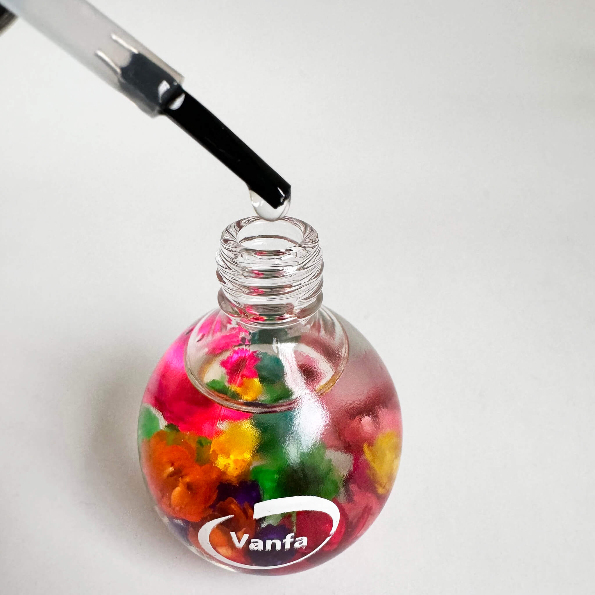 VANFA Cuticle Oil infused with real flower 0.42 Oz - Apple