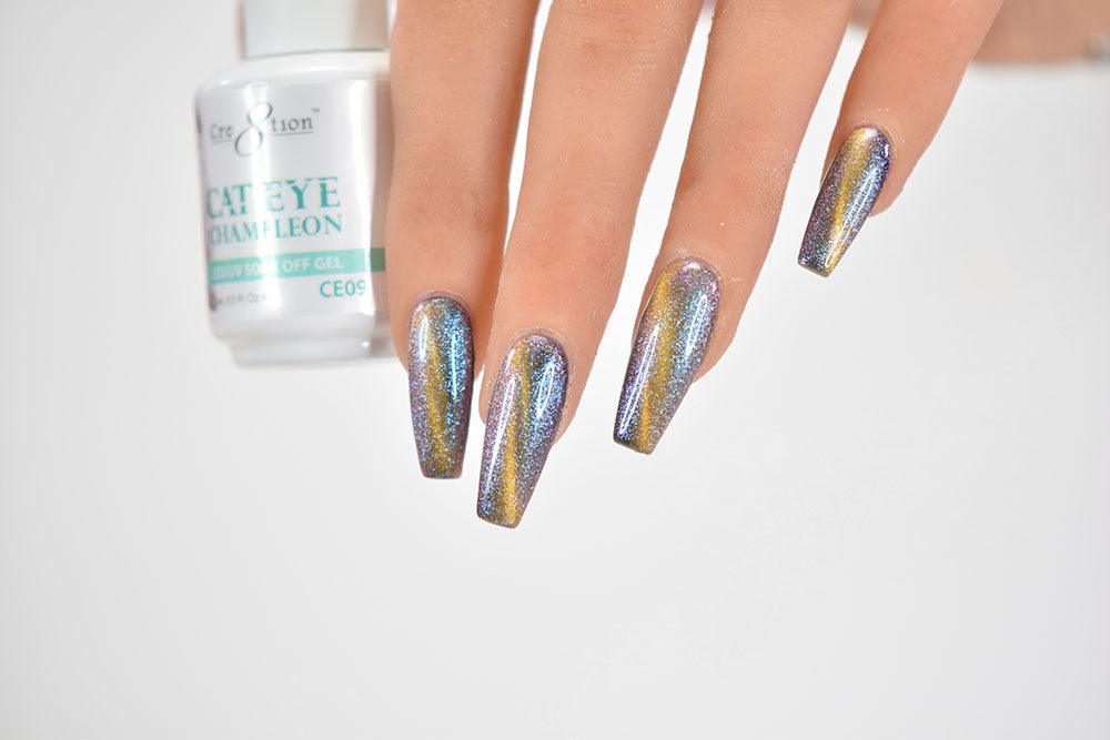 Cre8tion Cat Eye Chameleon UV/LED Soak Off Gel 0.5 Fl oz. CE09