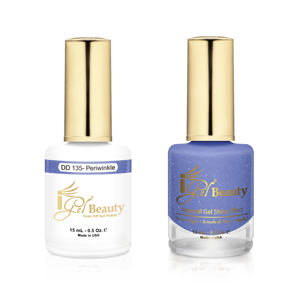 IGel Duo Gel Polish + Matching Nail Lacquer DD 135 PERIWINKLE