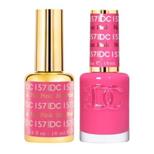DND DC - Gel Polish & Matching Nail Lacquer Set - #157 Hot Pink