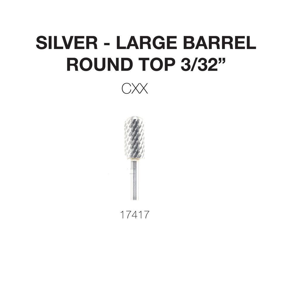 Drill Carbide Bit 3/32'' Shank  | Cre8tion 17417 - Large silver Barrel Round Top CXX