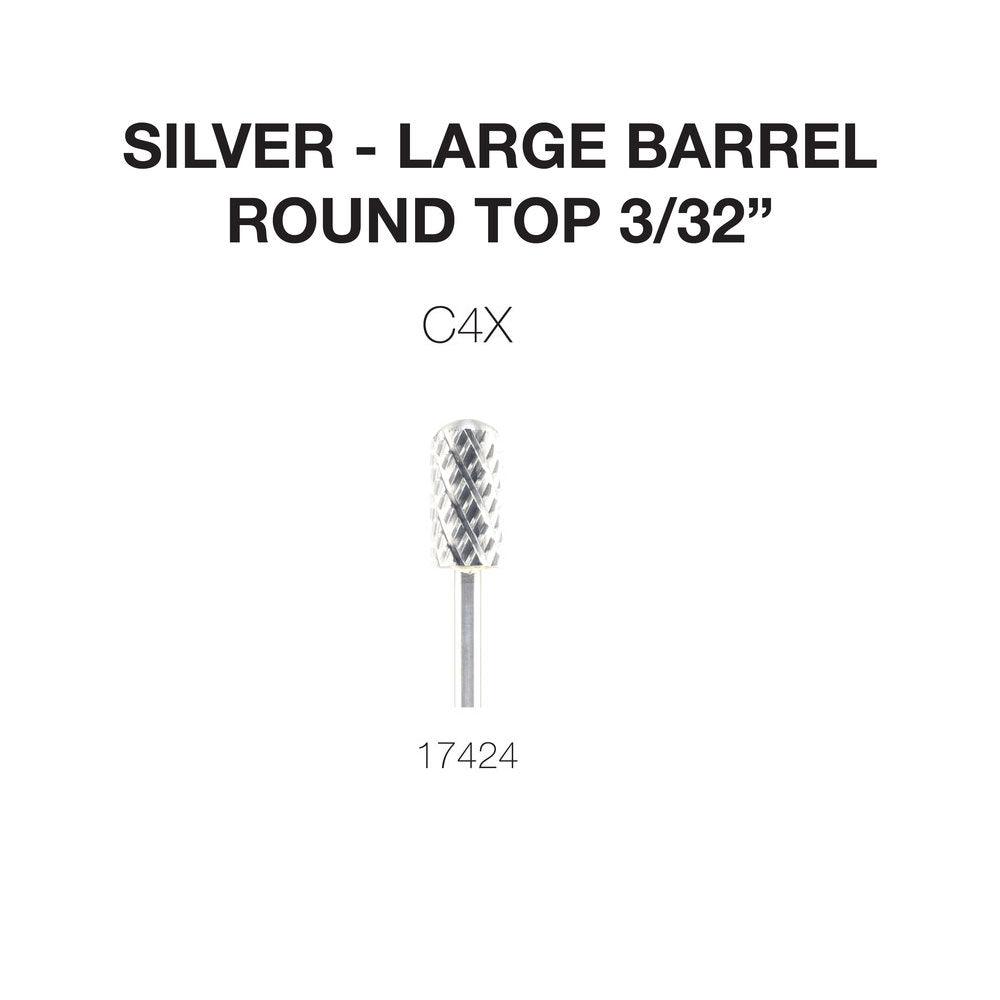 Drill Carbide Bit 3/32'' Shank  | Cre8tion 17424 - Large silver Barrel Round Top C4X