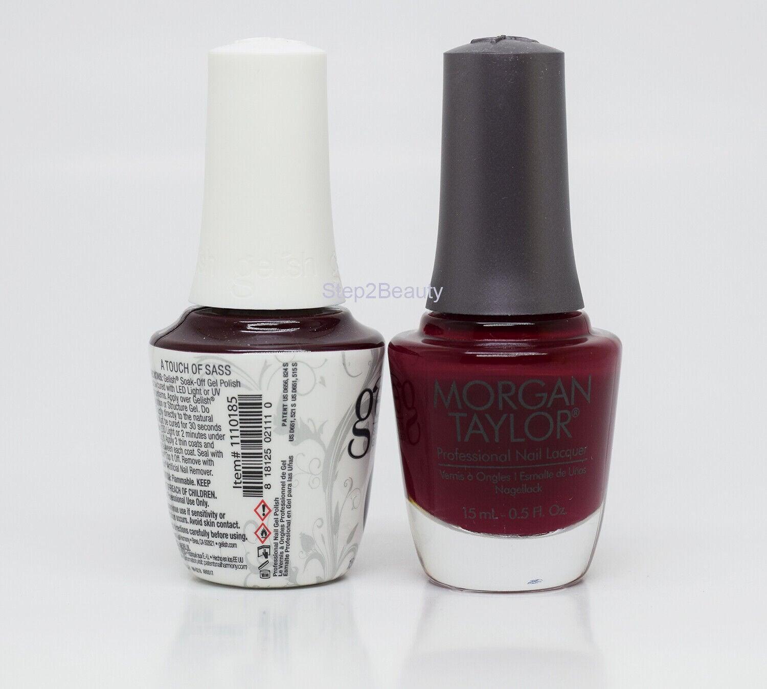 Gelish DUO Soak Off Gel Polish + Morgan Taylor Lacquer - #185 A Touch of Sass