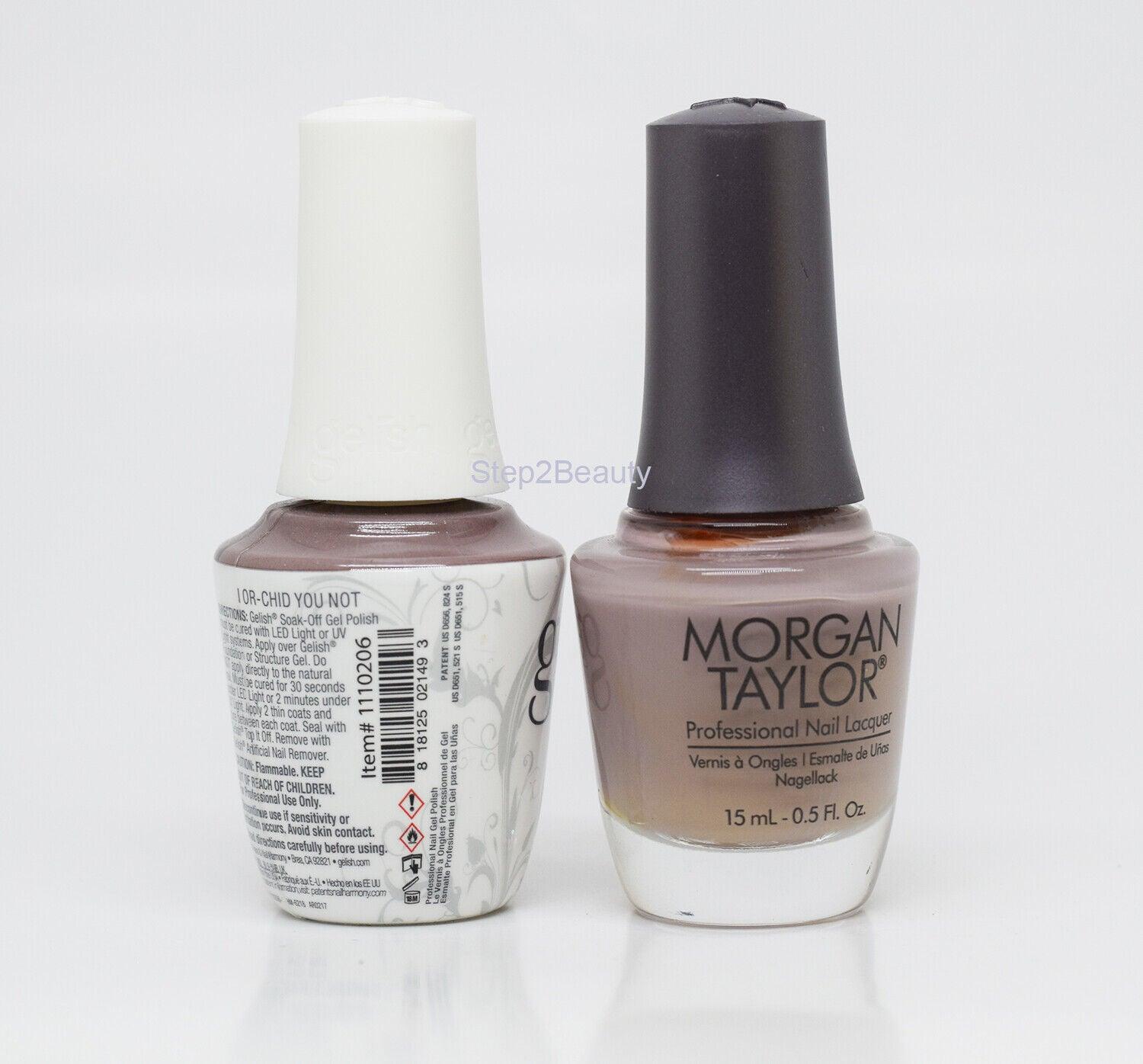 Gelish DUO Soak Off Gel Polish + Morgan Taylor Lacquer - #206 I Or-chid You Not