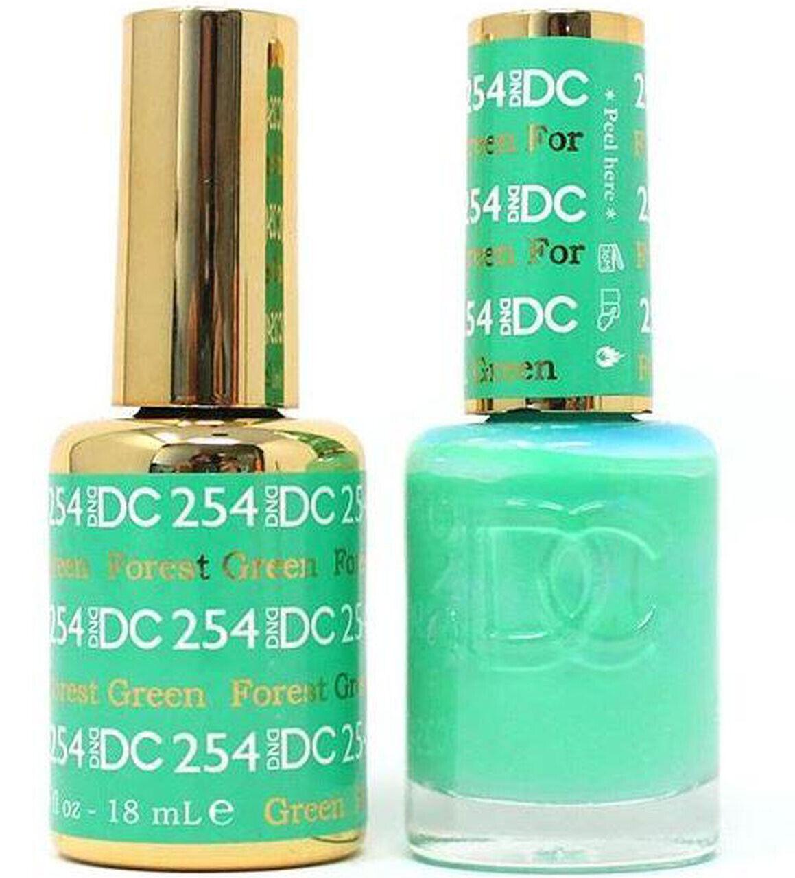 DND DC - Gel Polish & Matching Nail Lacquer Set - #254 FOREST GREEN