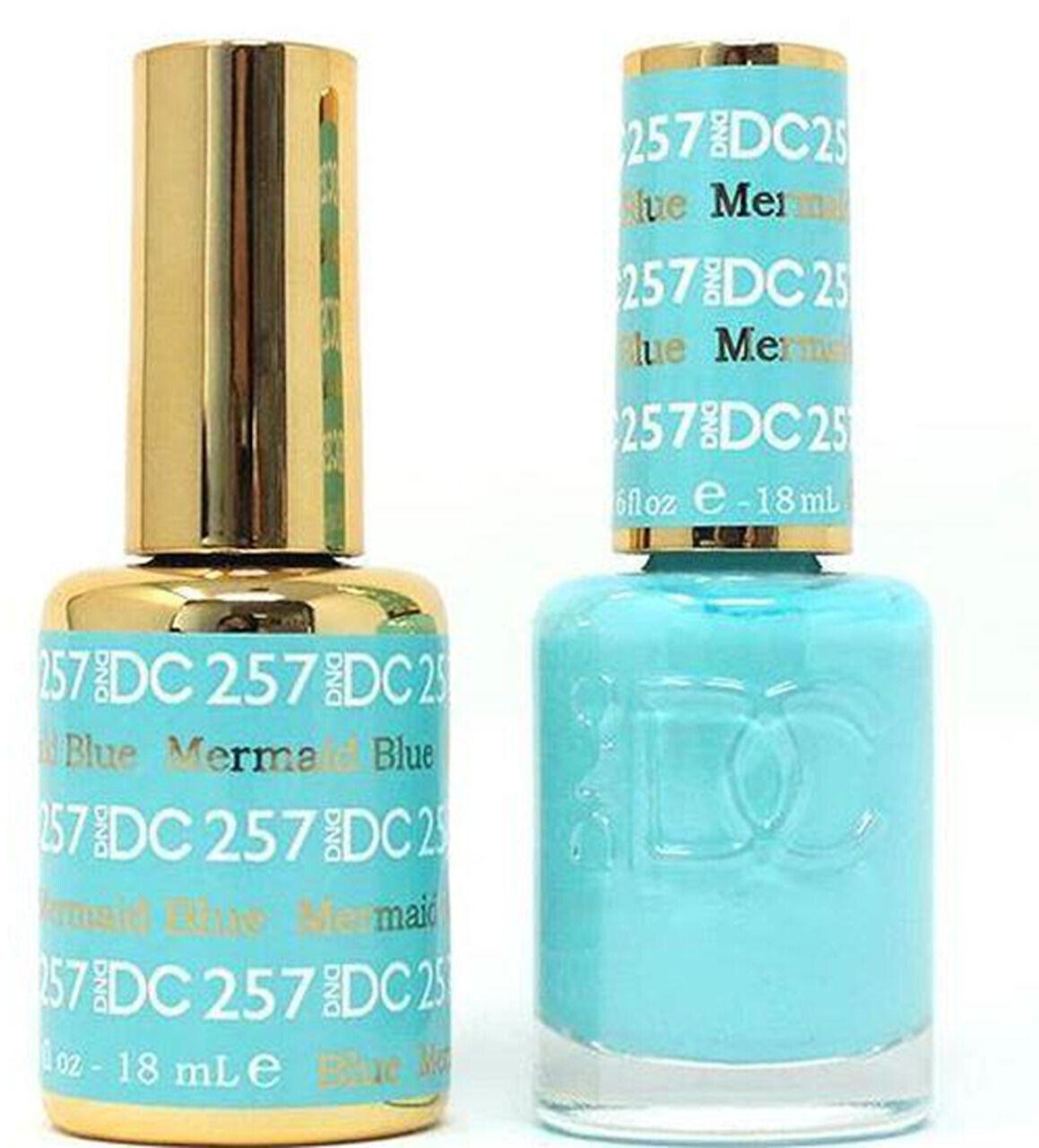 DND DC - Gel Polish & Matching Nail Lacquer Set - #257 MERMAID BLUE