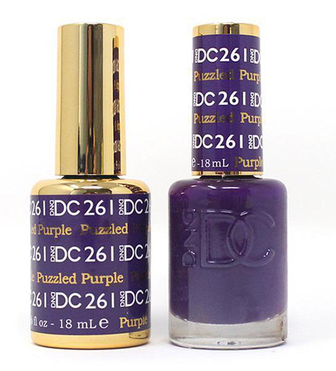 DND DC - Gel Polish & Matching Nail Lacquer Set - #261 PUZZLED PURPLE