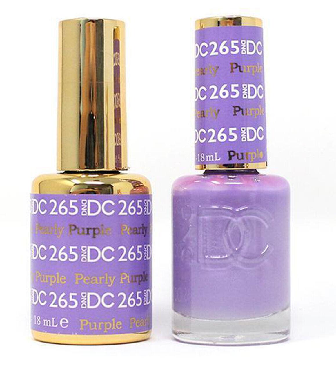DND DC - Gel Polish & Matching Nail Lacquer Set - #265 PEARLY PURPLE