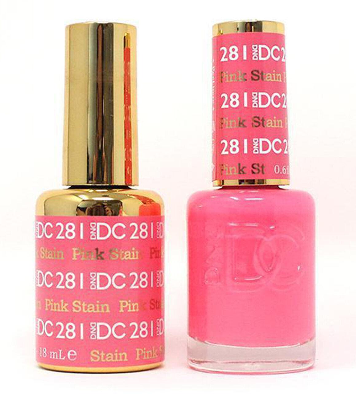 DND DC - Gel Polish & Matching Nail Lacquer Set - #281 PINK STAIN