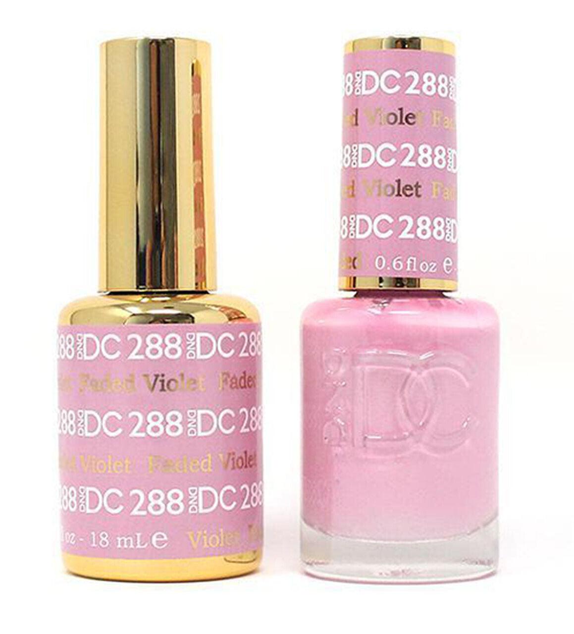 DND DC - Gel Polish & Matching Nail Lacquer Set - #288 FADED VIOLET