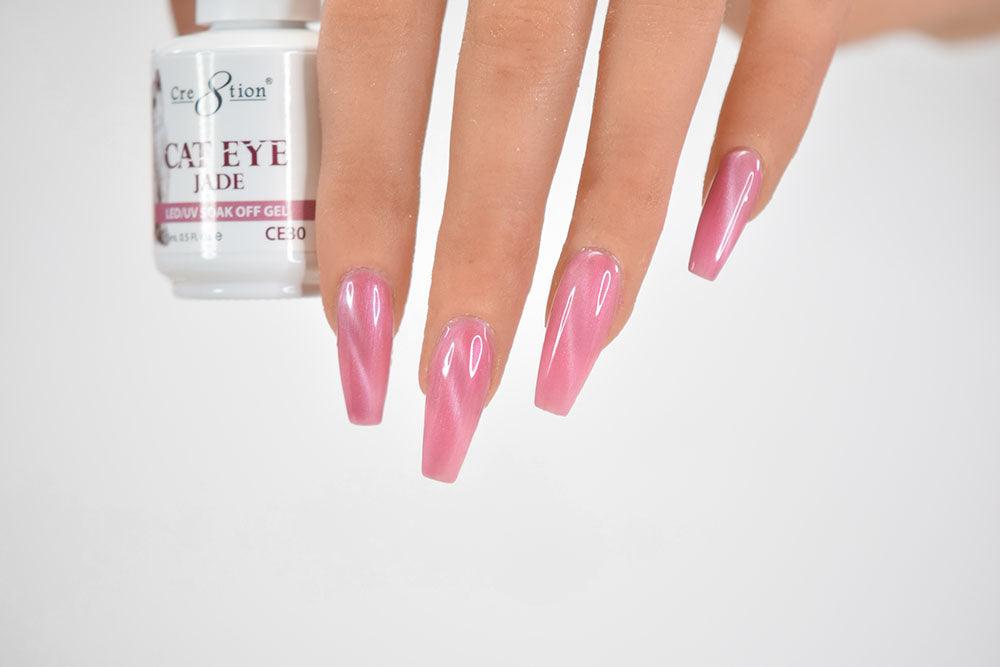 Cre8tion Cat Eye Jade UV/LED Soak Off Gel 0.5 Fl oz. CE30