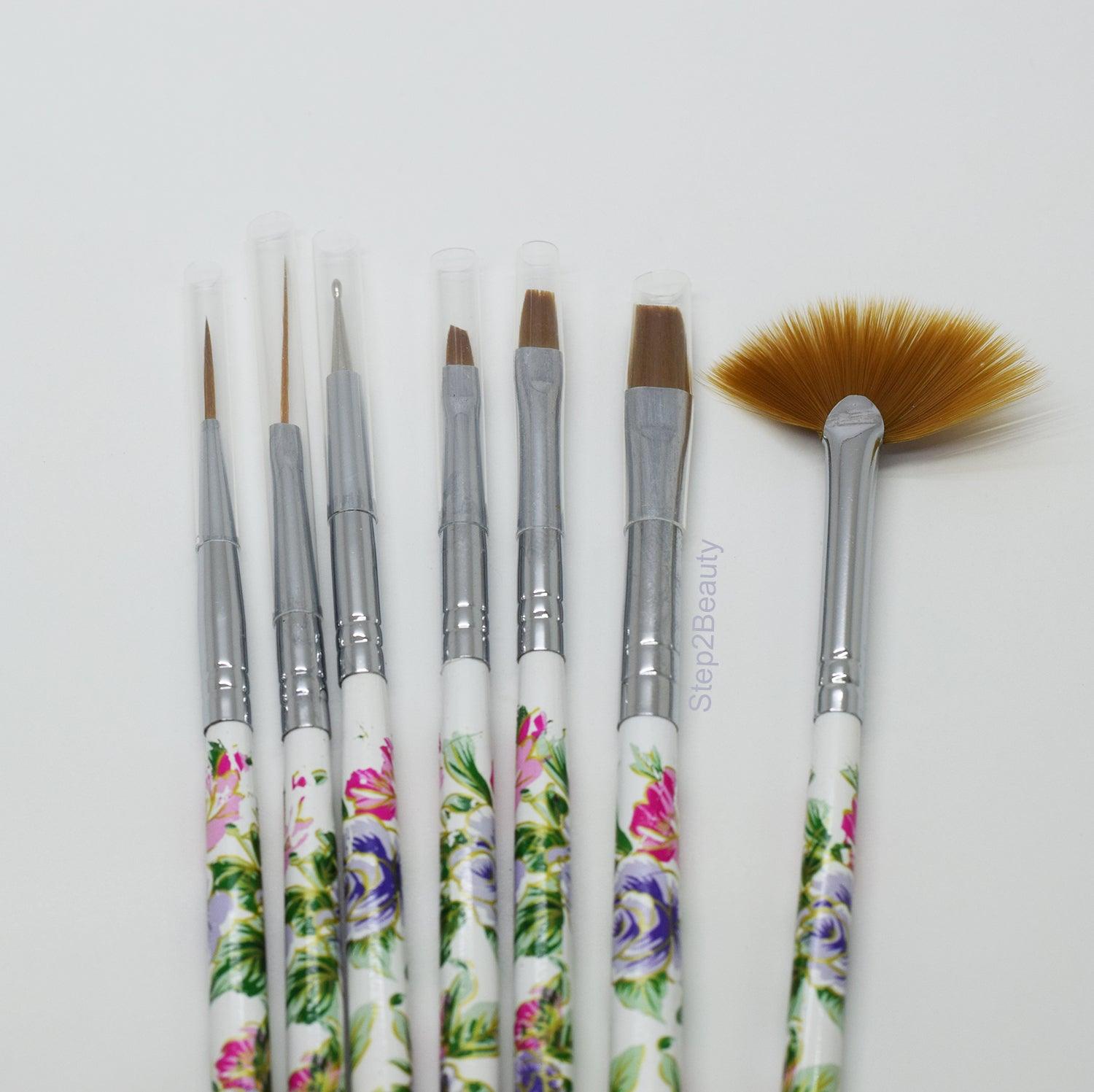 7 pc. Floral Nail Art Brush Set DL- C402