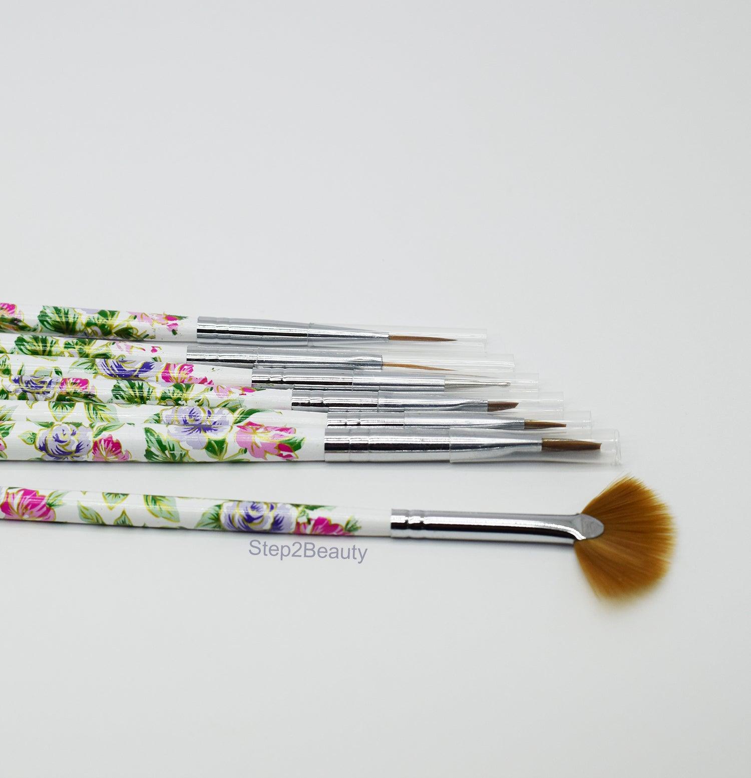 7 pc. Floral Nail Art Brush Set DL- C402