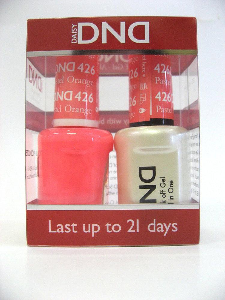 DND - Soak Off Gel Polish & Matching Nail Lacquer Set - #426 PASTEL ORANGE