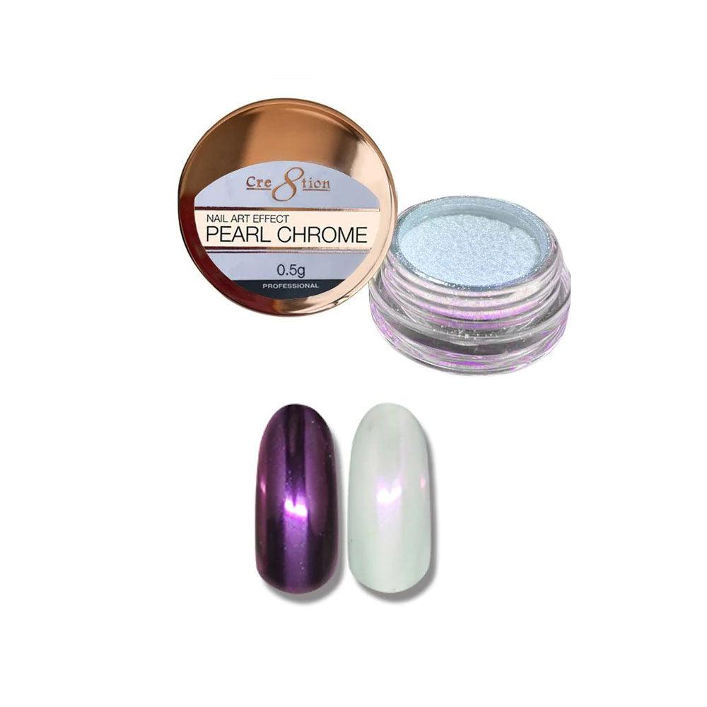 Cre8tion Chrome Nail Art Effect Powder 1g - Pearl Chrome 03