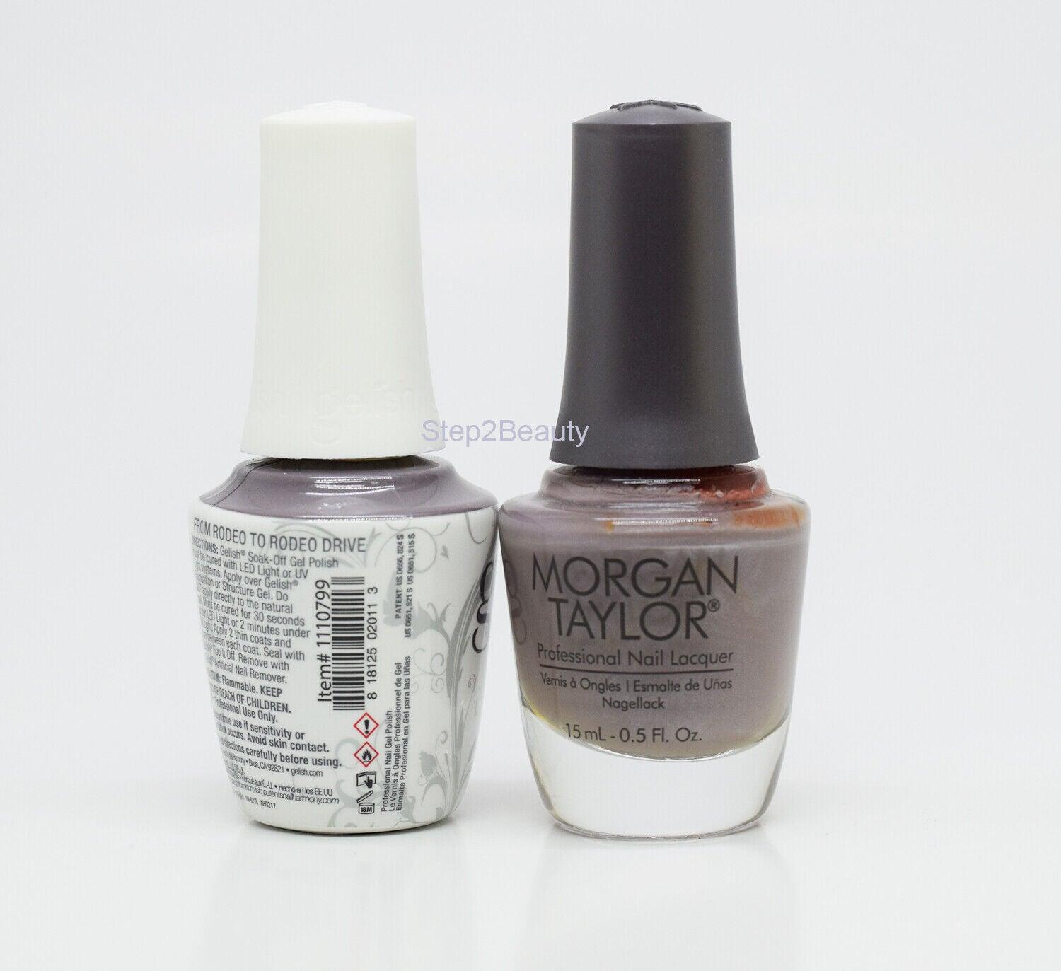 Gelish DUO Soak Off Gel Polish + Morgan Taylor Lacquer #799 From Rodeo to Rodeo