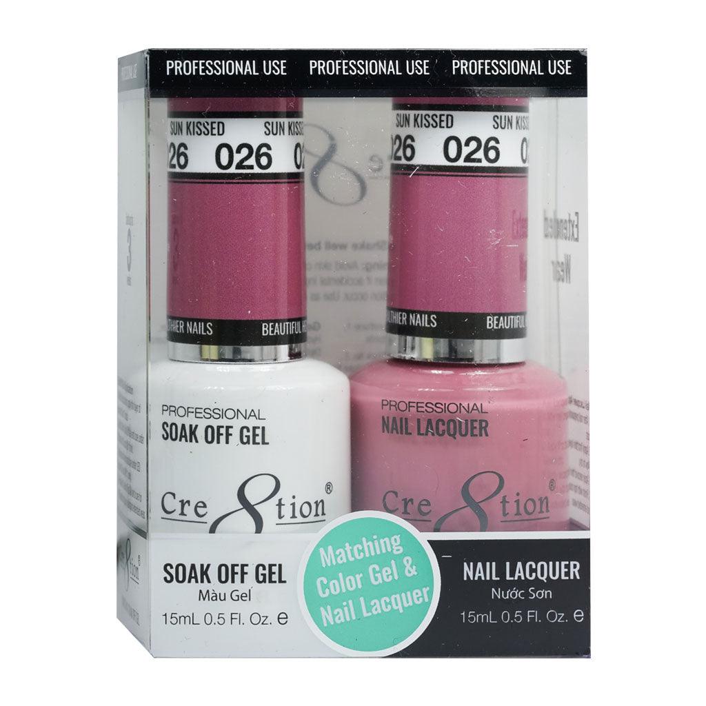 Cre8tion Soak Off Gel & Matching Nail Lacquer Set | 026 Sun Kissed