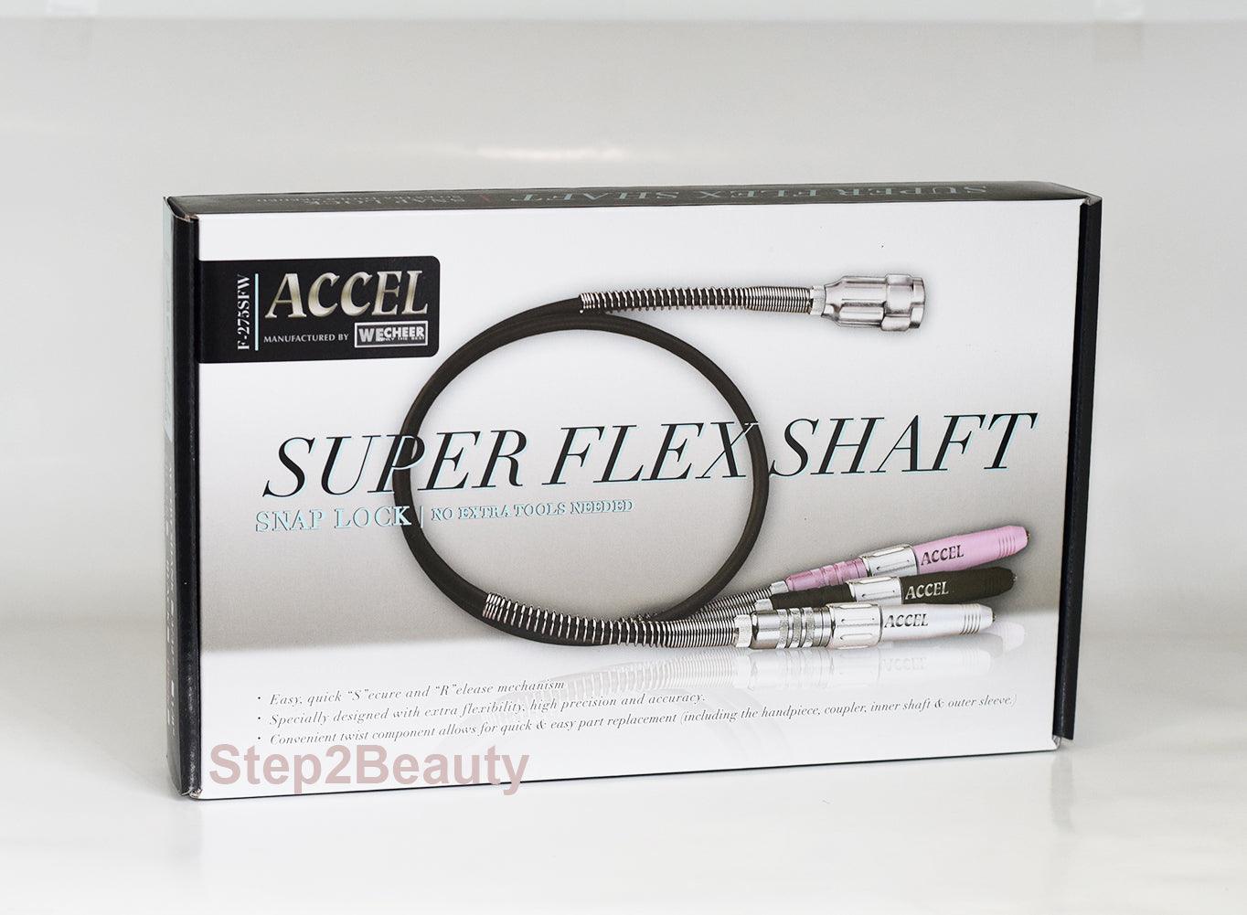 ACCEL Super Flex Shaft 3/32" Shank Snap Lock - Silver