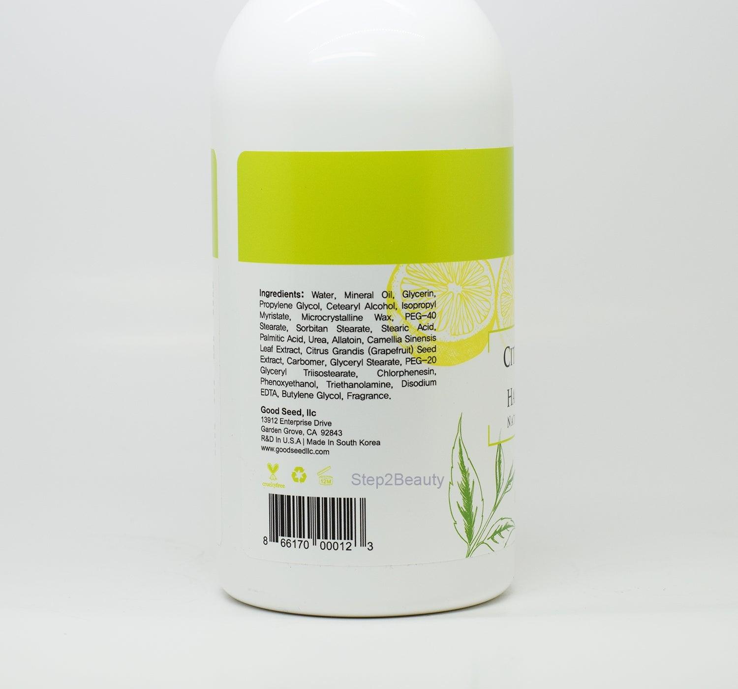 Good Seed Hand and Body Lotion 30 Oz - CITRUS & GREEN TEA