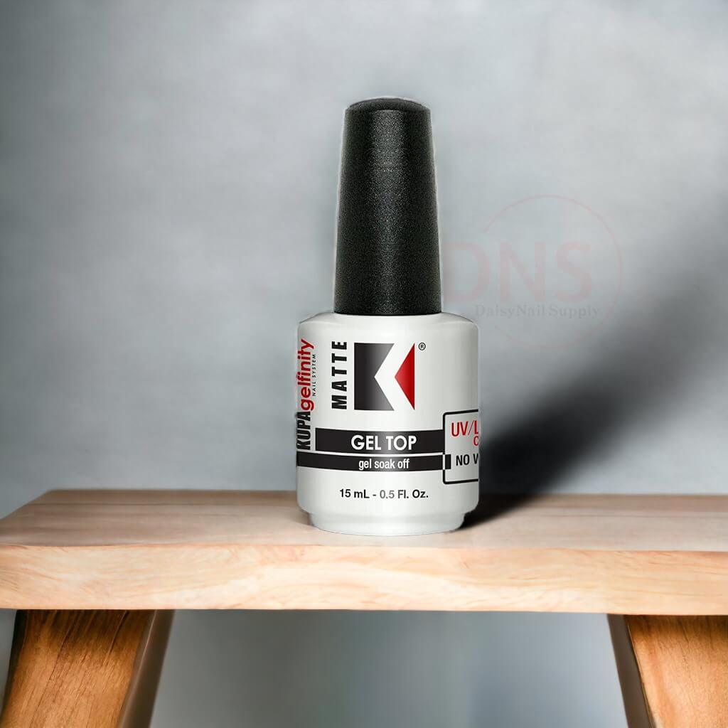 KUPA Gelfinity Gel Top Coat - No Wipe UV/LED Cure - Soak Off - 0.5oz