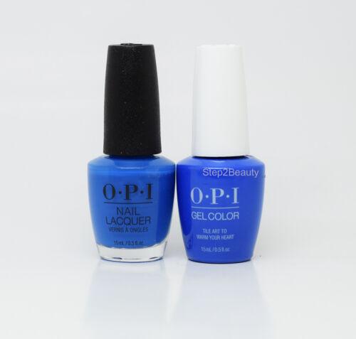 OPI Duo Gel + Matching Lacquer L25 Tile Art To Warm Your Heart