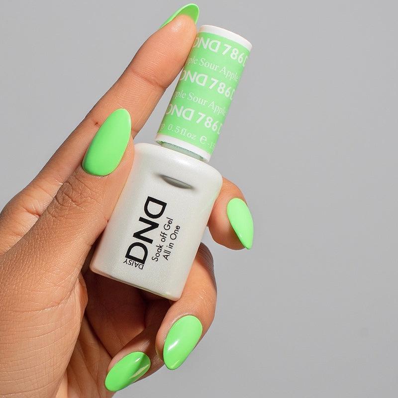 DND Duo Gel Polish & Matching Nail Lacquer #786 Sour Apple