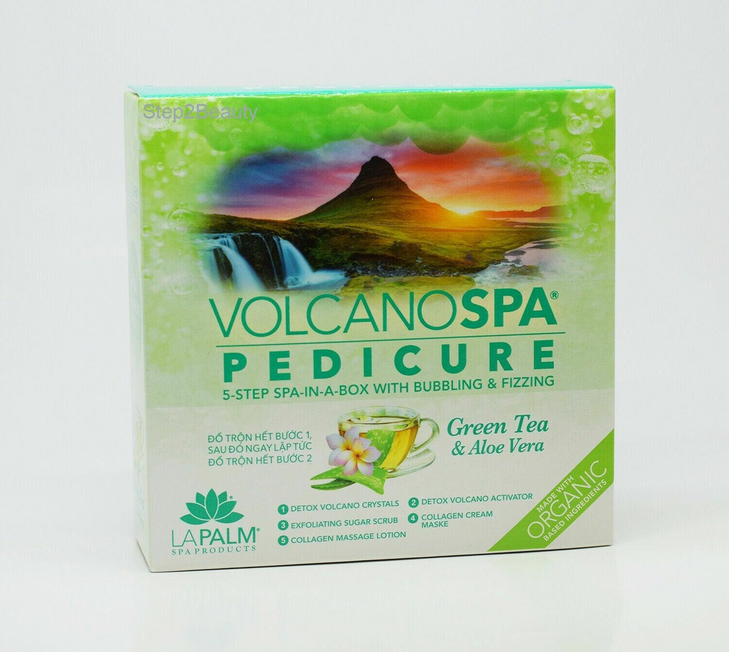 Lapalm Volcano Spa Pedicure 5-Step Kit - Green Tea & Aloe Vera (Pack of 10 Kits)