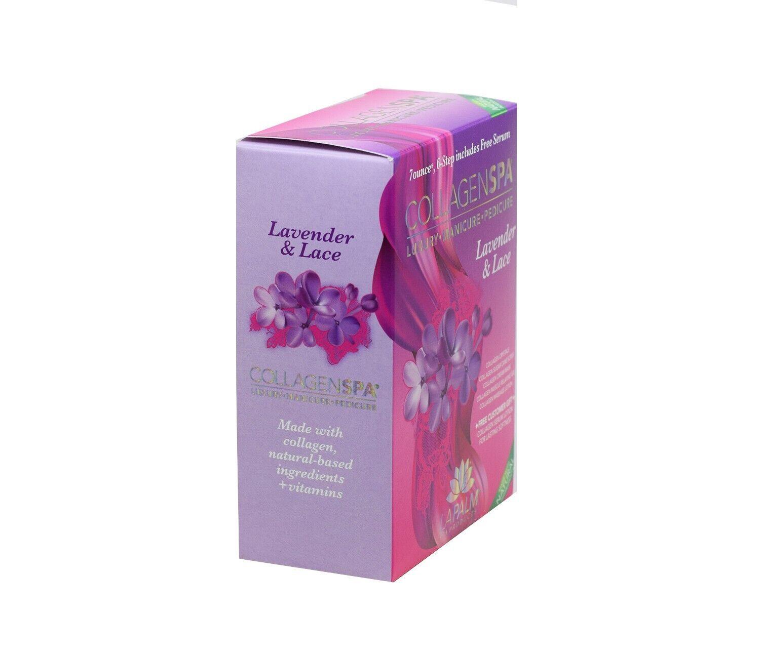 Lapalm Collagen Spa Manicure Pedicure Kit - Lavender Lace (12 Kits)