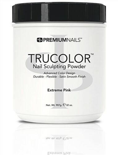PremiumNails Acrylic Trucolor Nail Powder - 32 oz EXTREME PINK