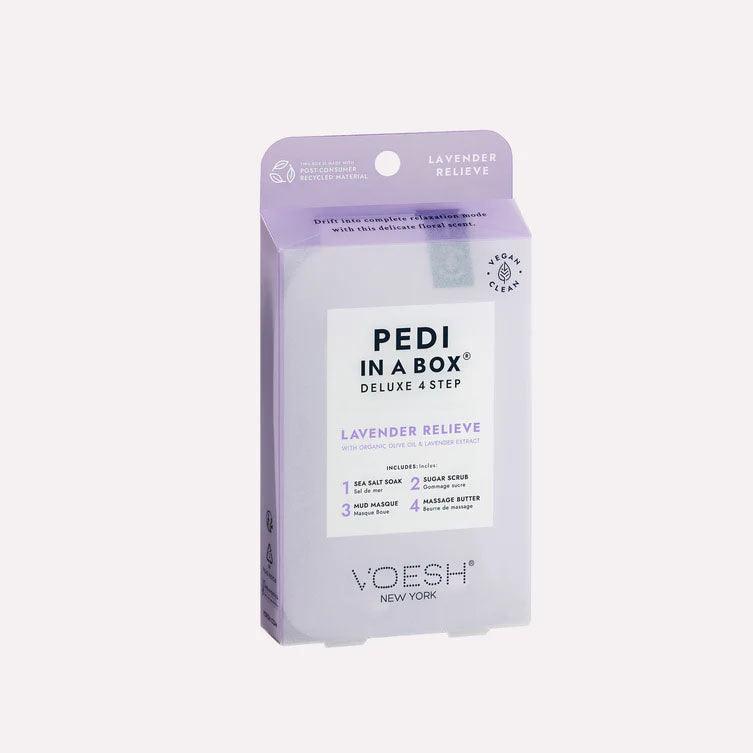 VOESH Pedi In A Box Deluxe 4 Step - Lavender Relieve (Box of 50 Sets)