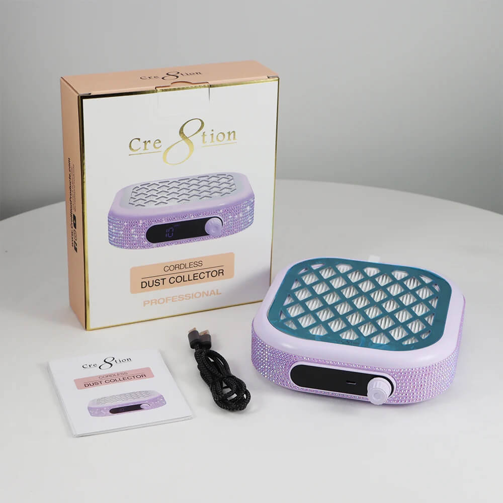 Cre8tion Compact Size Professional Dust Collector - Purple Crystal Item #13360