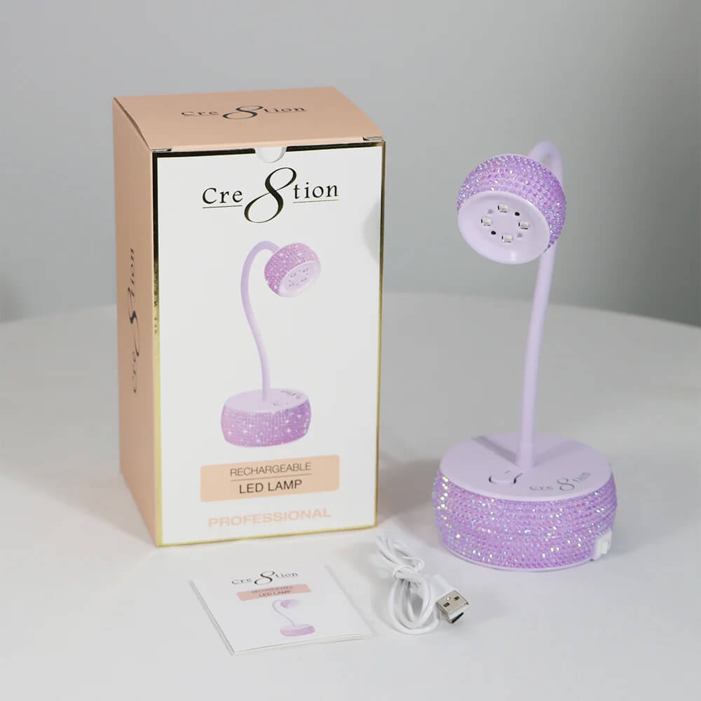 Cre8tion Rechargeable LED Lamp 12W - Purple Crystal - Item #13364
