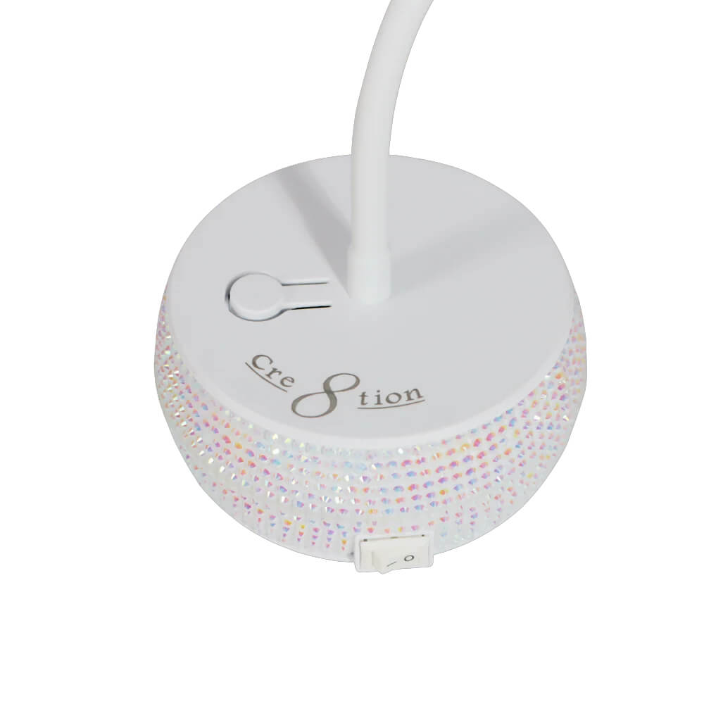 Cre8tion Rechargeable LED Lamp 12W - White Crystal - Item 13365