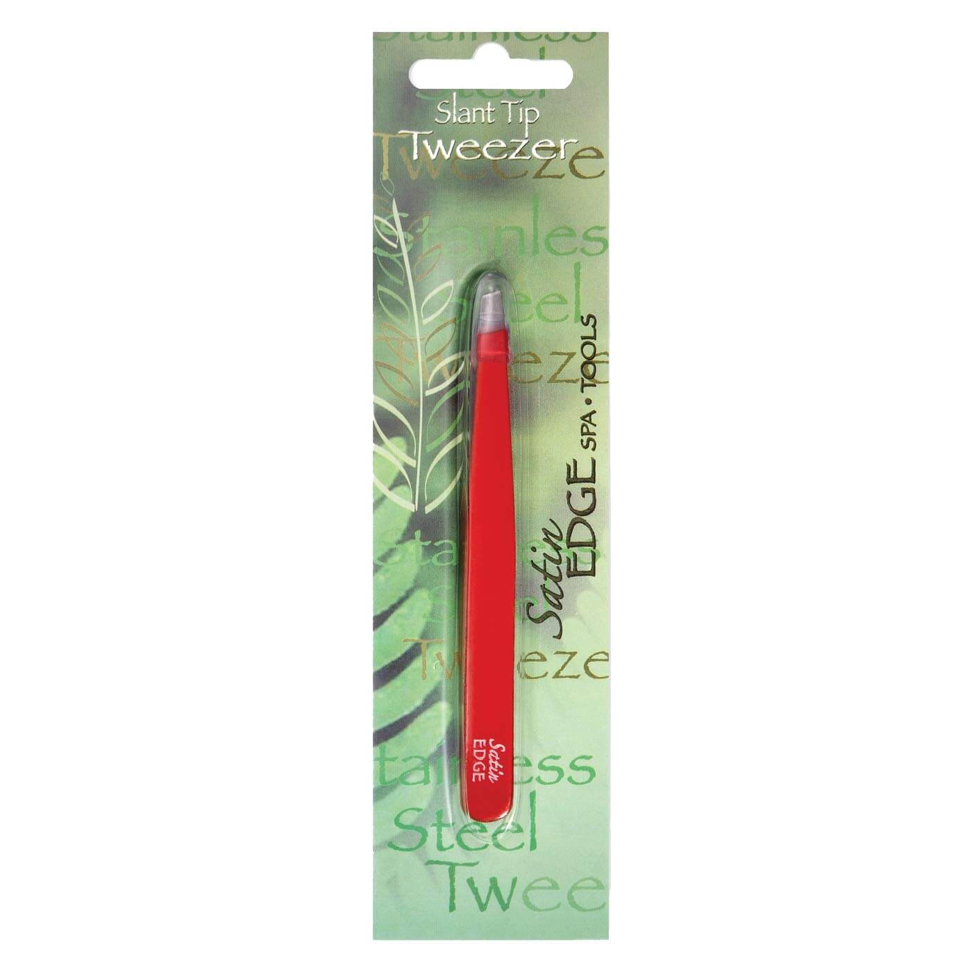 Satin Edge Slant Tweezer, Red Item# SE - 2055