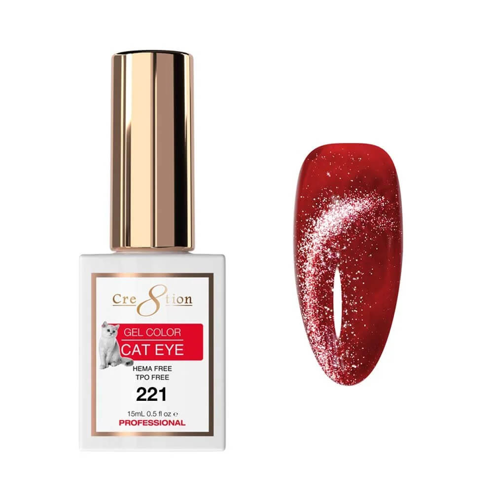 Cre8tion Soak Off  Gel Cat Eye 0.5 Oz #221