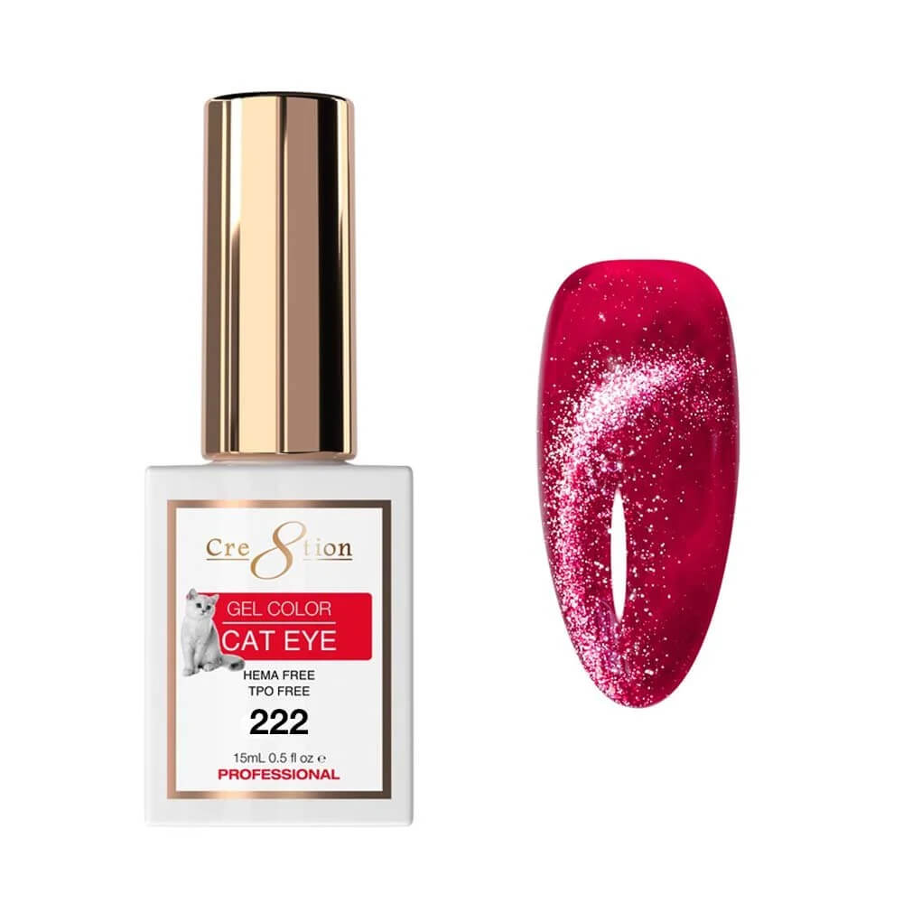 Cre8tion Soak Off  Gel Cat Eye 0.5 Oz #222