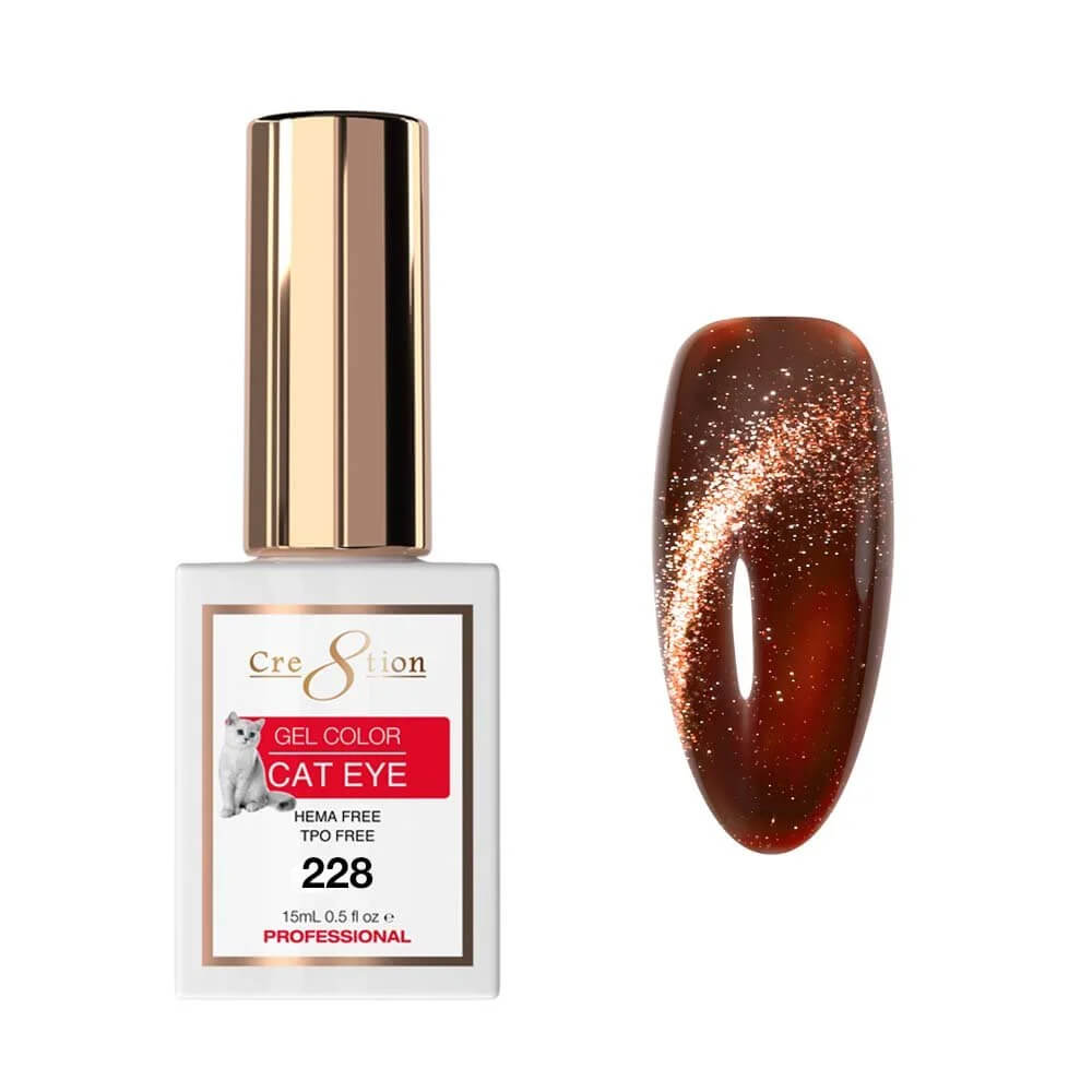 Cre8tion Soak Off  Gel Cat Eye 0.5 Oz #228