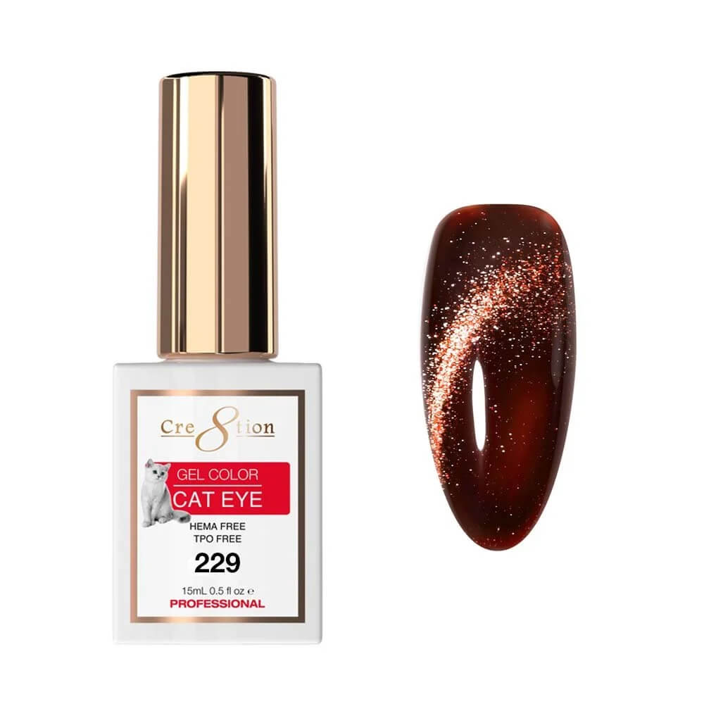 Cre8tion Soak Off  Gel Cat Eye 0.5 Oz #229
